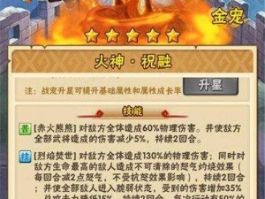 少年三国志中的火神祝融全面解析：实力与玩法的双重挑战，金宠火神祝融到底有多厉害？