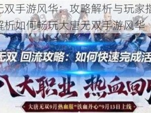 大唐无双手游风华：攻略解析与玩家指南——深度解析如何畅玩大唐无双手游风华