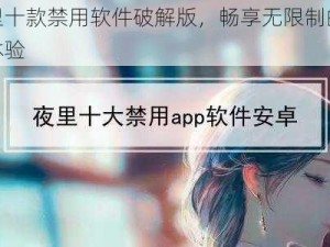 夜里十款禁用软件破解版，畅享无限制的精彩体验