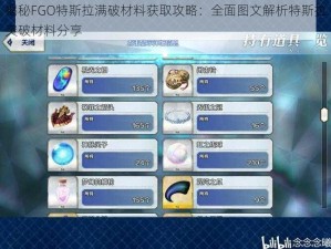 揭秘FGO特斯拉满破材料获取攻略：全面图文解析特斯拉突破材料分享