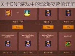 关于DNF游戏中的燃烧疲劳值详解