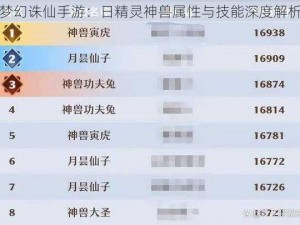 梦幻诛仙手游：日精灵神兽属性与技能深度解析