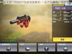 使命召唤手游：PDW57性能深度解析——全方位属性一览与实战评测