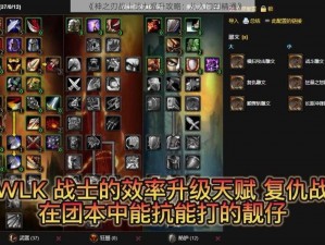 《神之刃战士战力提升攻略：从入门到精通》