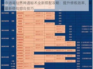 一念逍遥仙界神通秘术全新搭配攻略：提升修炼效率，掌握最新修仙组合技巧