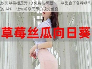 丝瓜秋葵草莓榴莲污 18 免费破解版，一款集合了各种精彩视频资源的 APP，让你畅享无尽的视觉盛宴