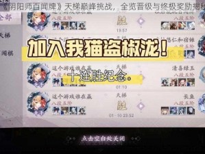 《阴阳师百闻牌》天梯巅峰挑战，全览晋级与终极奖励揭秘