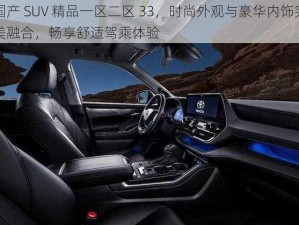 国产 SUV 精品一区二区 33，时尚外观与豪华内饰完美融合，畅享舒适驾乘体验