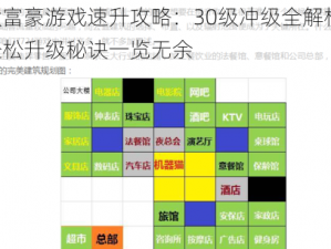 大富豪游戏速升攻略：30级冲级全解析，轻松升级秘诀一览无余