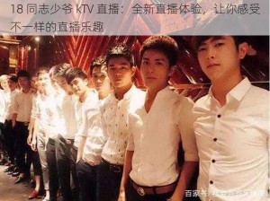 18 同志少爷 kTV 直播：全新直播体验，让你感受不一样的直播乐趣