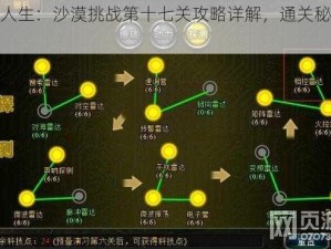 火花人生：沙漠挑战第十七关攻略详解，通关秘诀分享