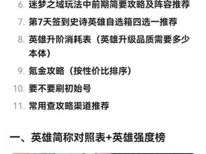 剑与远征前期攻略详解：如何合理规划前期战略及技巧推荐