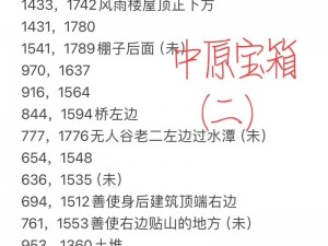 一图一览江湖大世界宝箱全攻略：位置坐标大全图文详解