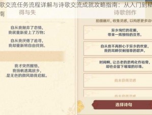 原神诗歌交流任务流程详解与诗歌交流成就攻略指南：从入门到精通的全方位指南