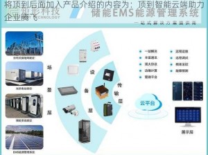 将顶到后面加入产品介绍的内容为：顶到智能云端助力企业腾飞