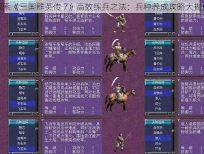 探索《三国群英传 7》高效练兵之法：兵种养成攻略大揭秘