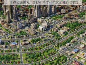 《模拟城市 5：实现中密度住宅区的建设策略》