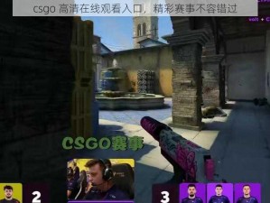 csgo 高清在线观看入口，精彩赛事不容错过