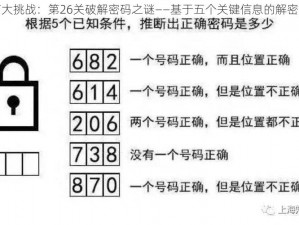 智商大挑战：第26关破解密码之谜——基于五个关键信息的解密攻略