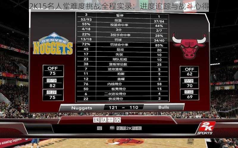 NBA2K15名人堂难度挑战全程实录：进度追踪与战斗心得分享