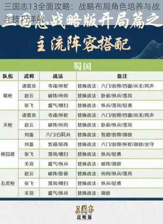 三国志13全面攻略：战略布局角色培养与战斗技巧详解