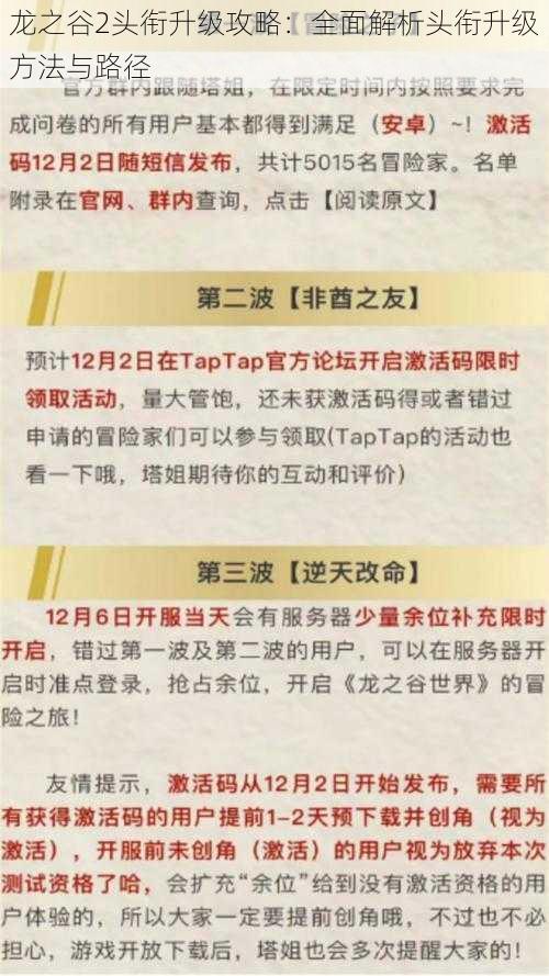 龙之谷2头衔升级攻略：全面解析头衔升级方法与路径