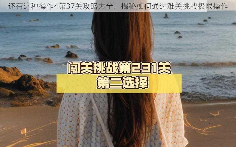 还有这种操作4第37关攻略大全：揭秘如何通过难关挑战极限操作