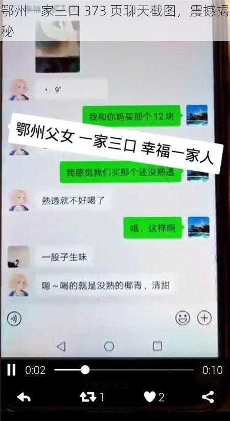 鄂州一家三口 373 页聊天截图，震撼揭秘