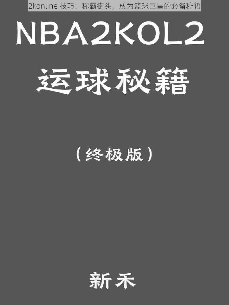 2konline 技巧：称霸街头，成为篮球巨星的必备秘籍