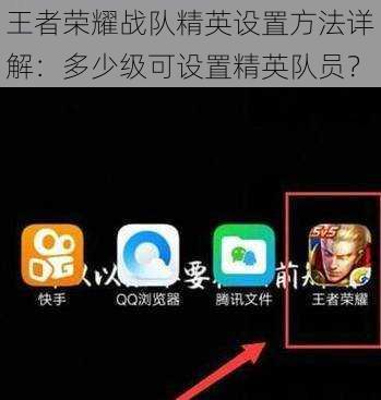 王者荣耀战队精英设置方法详解：多少级可设置精英队员？