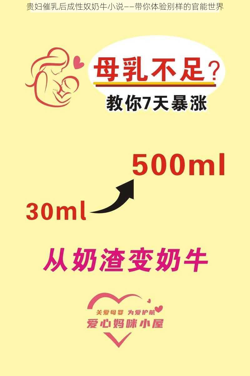 贵妇催乳后成性奴奶牛小说——带你体验别样的官能世界