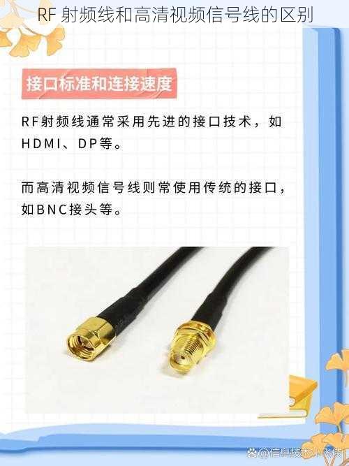 RF 射频线和高清视频信号线的区别