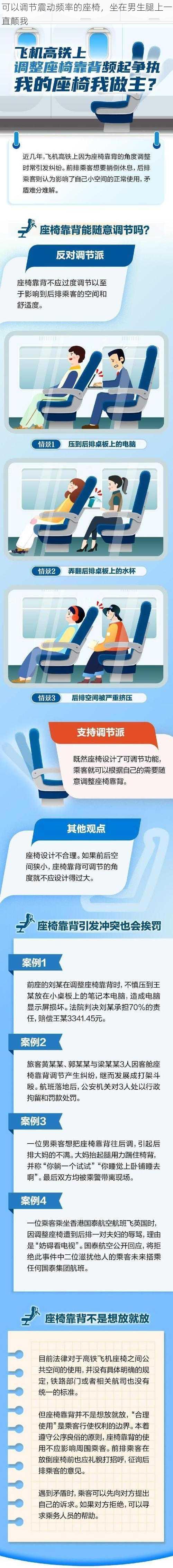 可以调节震动频率的座椅，坐在男生腿上一直颠我