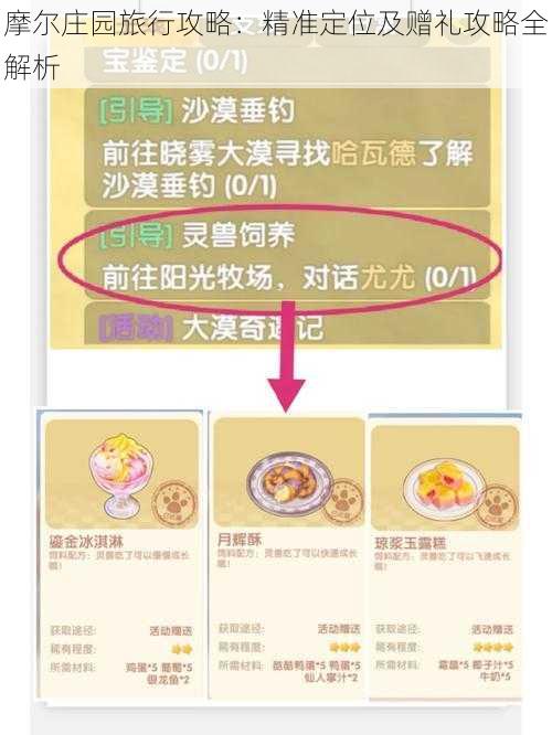 摩尔庄园旅行攻略：精准定位及赠礼攻略全解析
