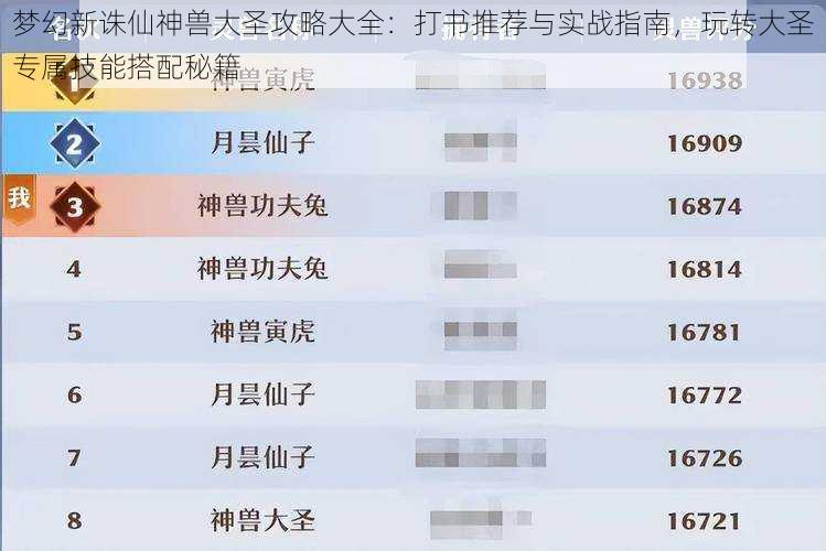 梦幻新诛仙神兽大圣攻略大全：打书推荐与实战指南，玩转大圣专属技能搭配秘籍
