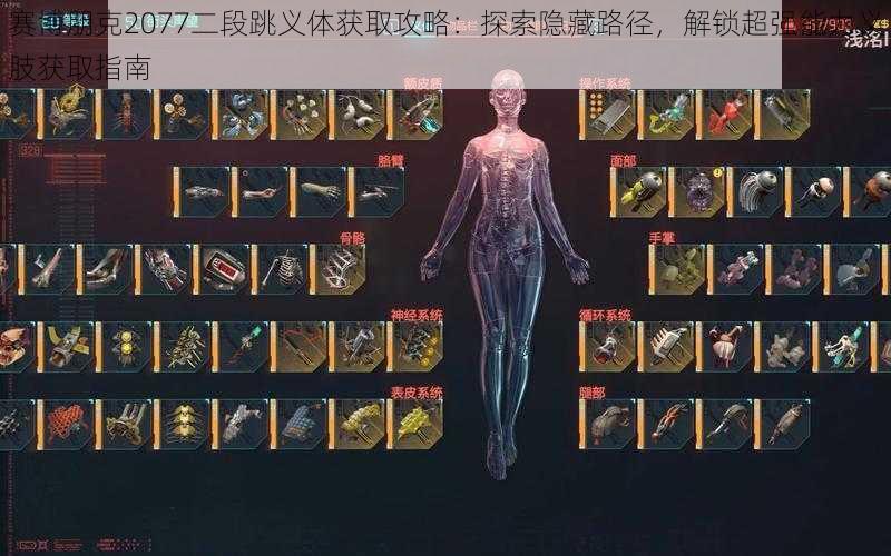 赛博朋克2077二段跳义体获取攻略：探索隐藏路径，解锁超强能力义肢获取指南