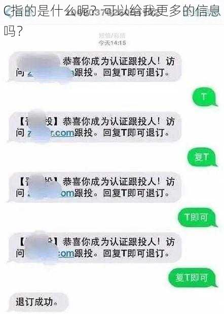 C指的是什么呢？可以给我更多的信息吗？