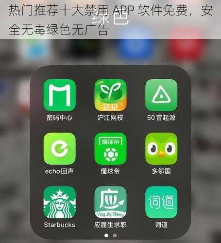 热门推荐十大禁用 APP 软件免费，安全无毒绿色无广告