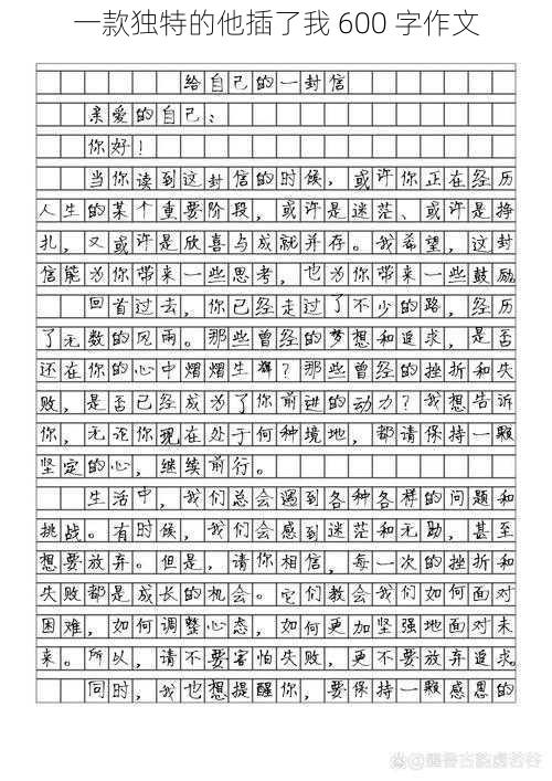 一款独特的他插了我 600 字作文