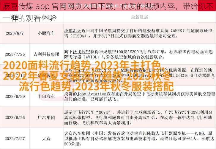 麻豆传煤 app 官网网页入口下载，优质的视频内容，带给你不一样的观看体验