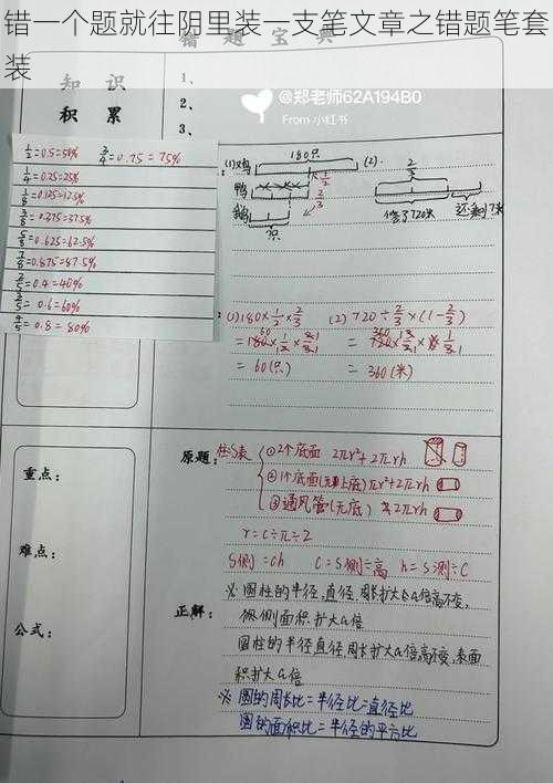 错一个题就往阴里装一支笔文章之错题笔套装