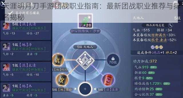 天涯明月刀手游团战职业指南：最新团战职业推荐与排名揭秘