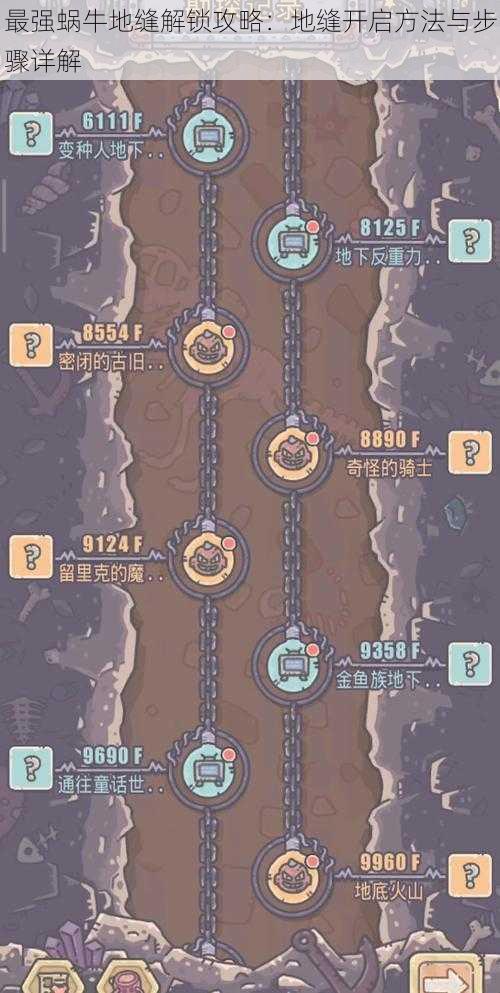 最强蜗牛地缝解锁攻略：地缝开启方法与步骤详解