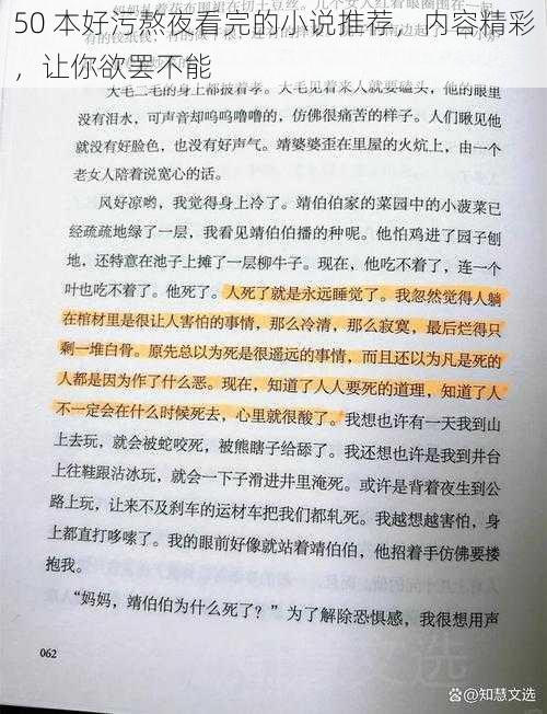 50 本好污熬夜看完的小说推荐，内容精彩，让你欲罢不能