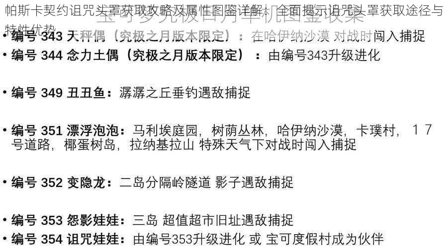 帕斯卡契约诅咒头罩获取攻略及属性图鉴详解：全面揭示诅咒头罩获取途径与特性优势