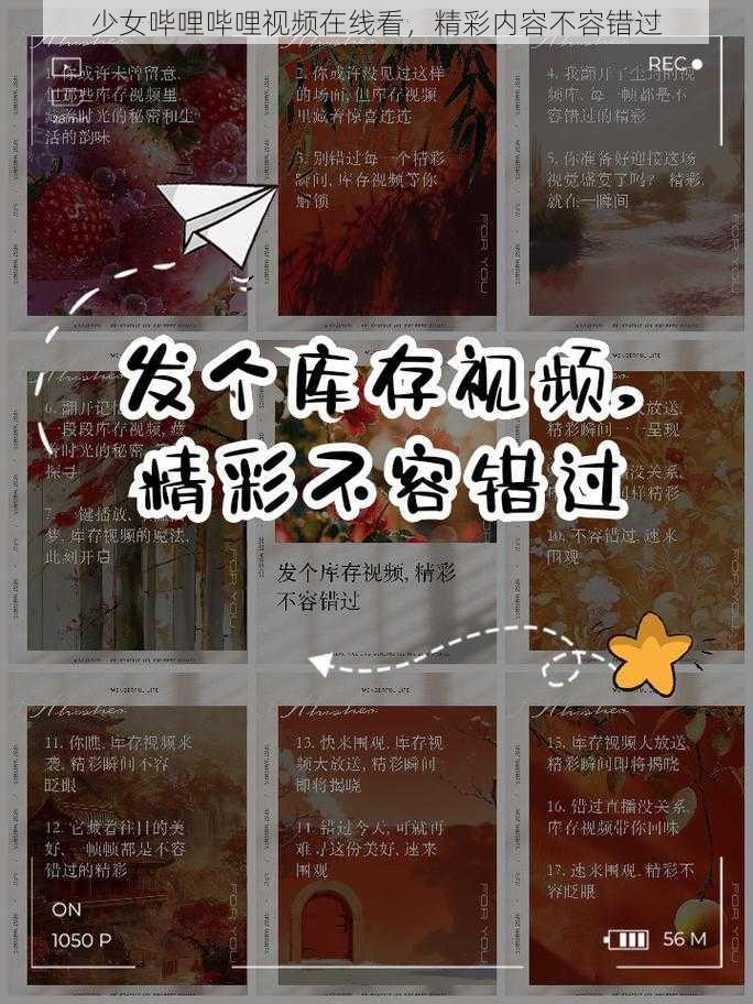 少女哔哩哔哩视频在线看，精彩内容不容错过