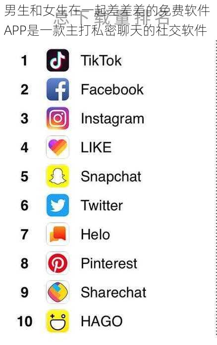 男生和女生在一起差差差的免费软件 APP是一款主打私密聊天的社交软件