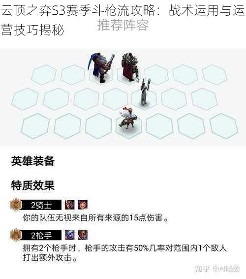 云顶之弈S3赛季斗枪流攻略：战术运用与运营技巧揭秘