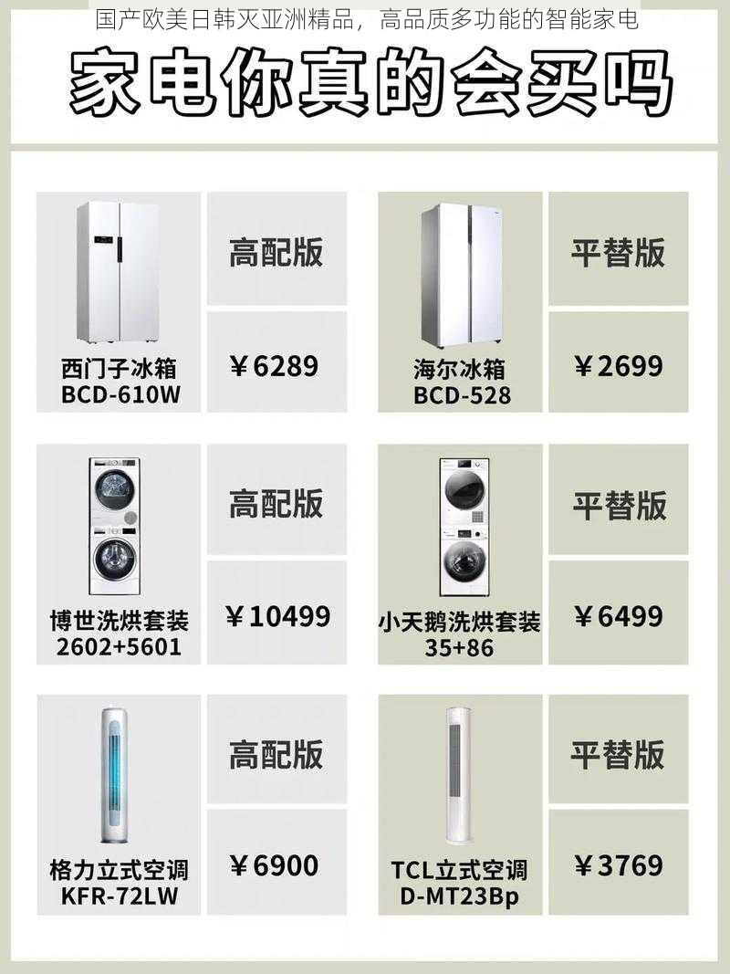 国产欧美日韩灭亚洲精品，高品质多功能的智能家电