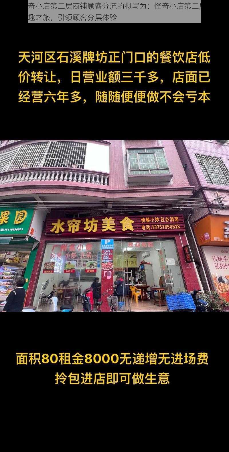 关于怪奇小店第二层商铺顾客分流的拟写为：怪奇小店第二层商铺：神秘奇趣之旅，引领顾客分层体验